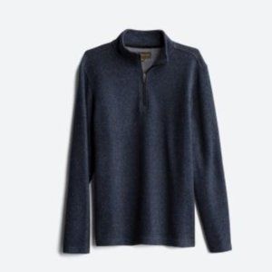 Navy Barry Textured 1/4 Zip Sweater - Stitch Fix